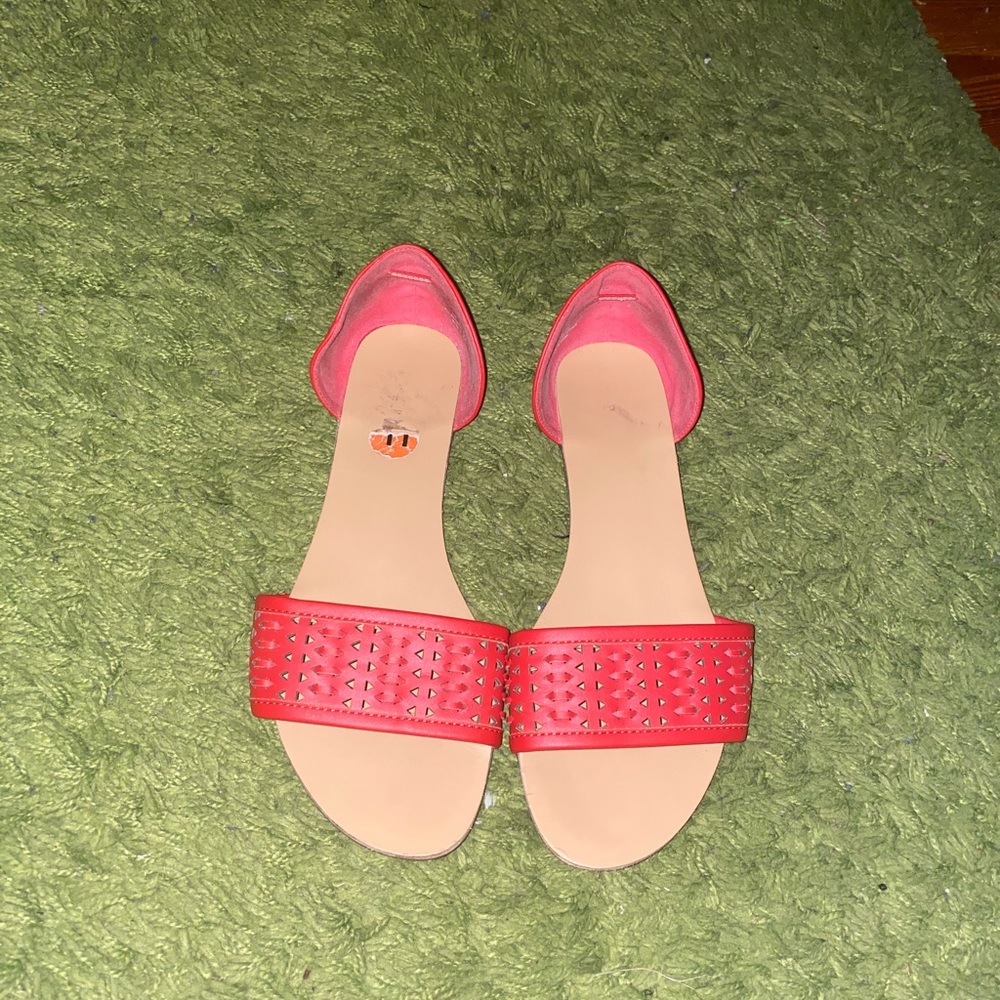 Red Flat Sandals